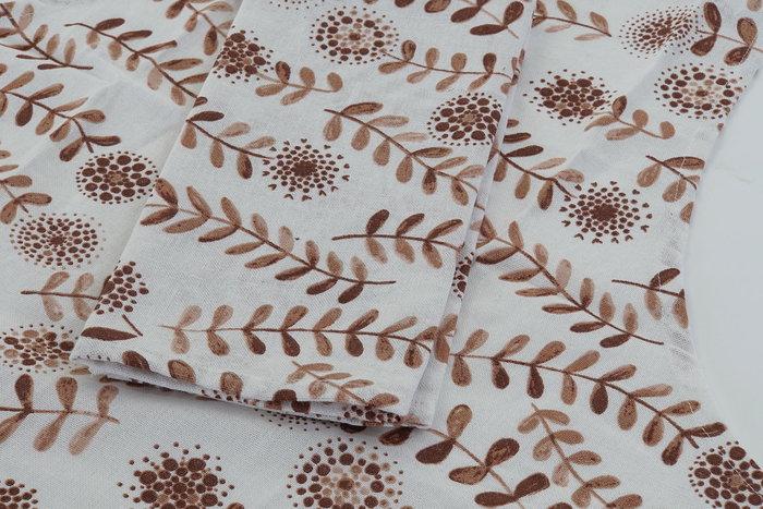 DKD Home Decor Delantal Cottage Terracota Blanco 60 x 80 x 0.5 cm Set de 2 (4 Unidades)