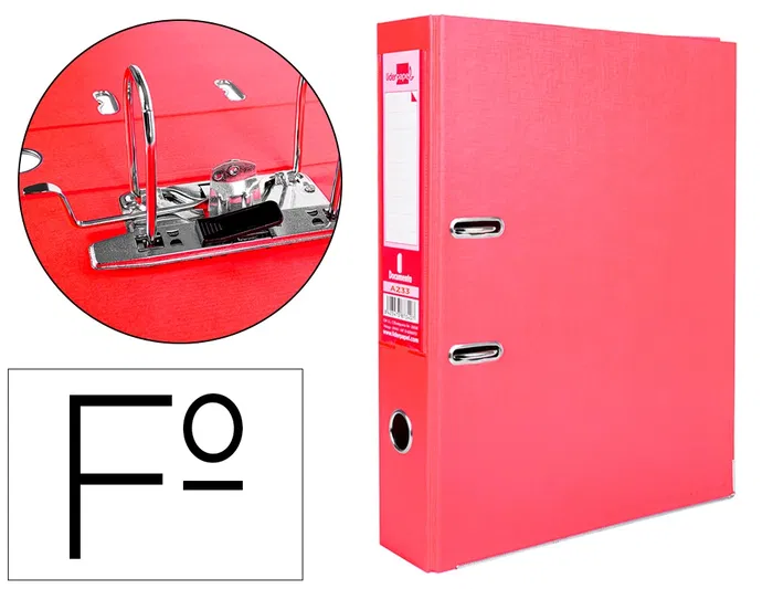 Archivador De Palanca Liderpapel Folio Documenta Forrado Pvc Con Rado Lomo 75 mm Rojo Compresor Metalico Archivador De Palanca Liderpapel Folio Documenta Forrado Pvc Con Rado Lomo 75 mm Rojo Compresor Metalico