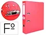 Archivador De Palanca Liderpapel Folio Documenta Forrado Pvc Con Rado Lomo 75 mm Rojo Compresor Metalico