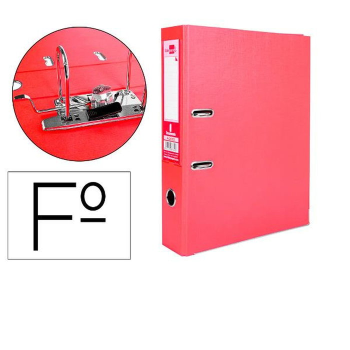 Liderpapel Archivador de Palanca Forrado PVC Rojo 75mm Folio Liderpapel Archivador de Palanca Forrado PVC Rojo 75mm Folio