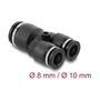 DeLOCK 60752 Conector neumático en forma de Y 2 x 8 mm a 1 x 10 mm