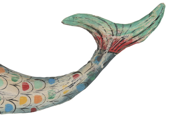 DKD Home Decor Set de 3 Esculturas de Pared de Metal con Diseño de Ballena