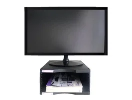 Archivo 2000 Soporte para Monitor Poliester 100% Reciclado Compartimento A4 y Folio Negro 360x300x145 mm