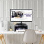 Archivo 2000 Soporte Ergosostenible para Monitor con Compartimento Jumbo Negro