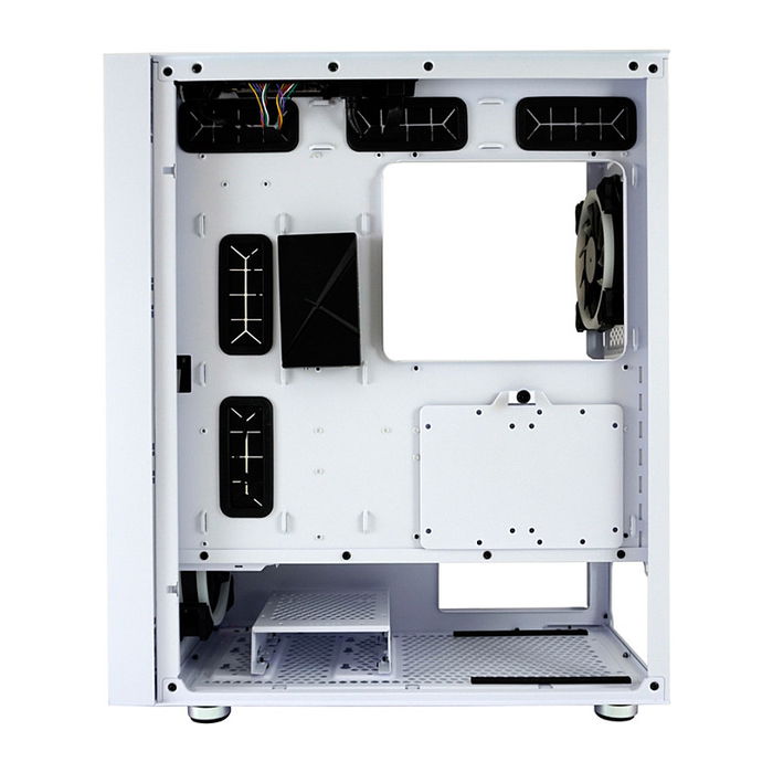 LC-Power Midi Tower Gaming 802W RGB Blanco ATX, micro ATX, Mini-ITX para PC Metal Plástico Vidrio templado