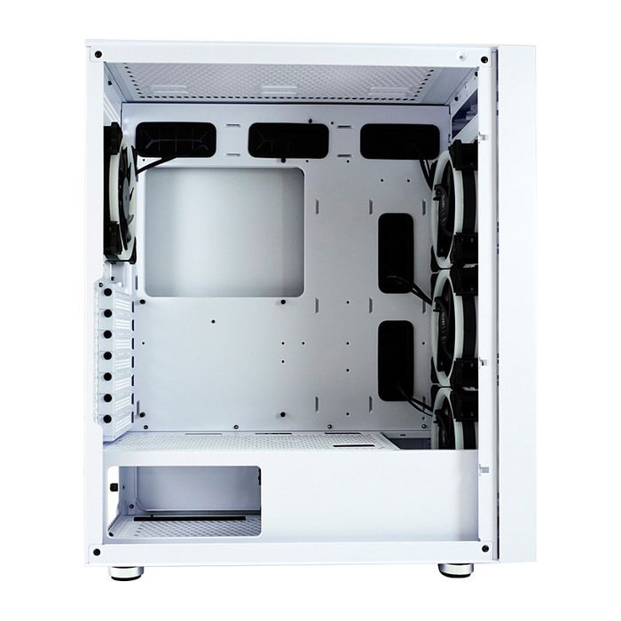 LC-Power Midi Tower Gaming 802W RGB Blanco ATX, micro ATX, Mini-ITX para PC Metal Plástico Vidrio templado