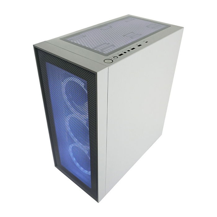 LC-Power Midi Tower Gaming 802W RGB Blanco ATX, micro ATX, Mini-ITX para PC Metal Plástico Vidrio templado