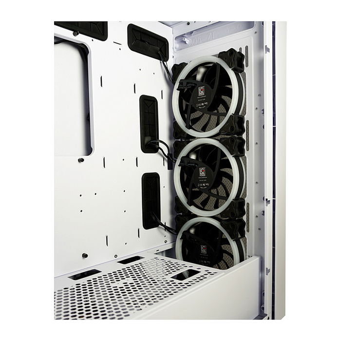 LC-Power Midi Tower Gaming 802W RGB Blanco ATX, micro ATX, Mini-ITX para PC Metal Plástico Vidrio templado