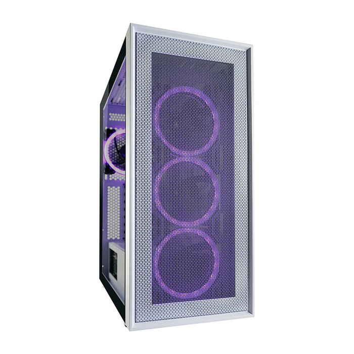 LC-Power Midi Tower Gaming 802W RGB Blanco ATX, micro ATX, Mini-ITX para PC Metal Plástico Vidrio templado