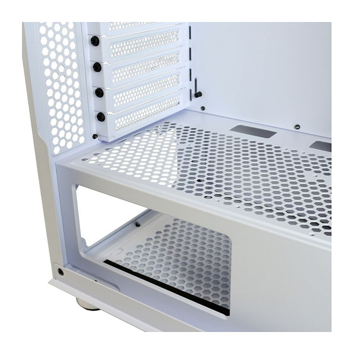 LC-Power Midi Tower Gaming 802W RGB Blanco ATX, micro ATX, Mini-ITX para PC Metal Plástico Vidrio templado