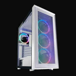 LC-Power LC-802W-ON Gaming 802W White_Wanderer_X Midi-Tower Case, Blanca, ARGB, USB-C, E-ATX