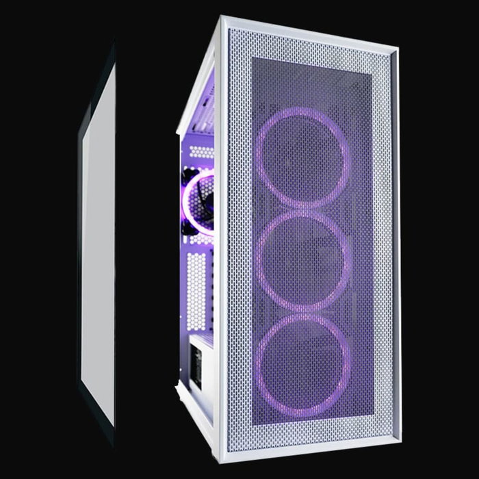 LC-Power LC-802W-ON Gaming 802W White_Wanderer_X Midi-Tower Case, Blanca, ARGB, USB-C, E-ATX