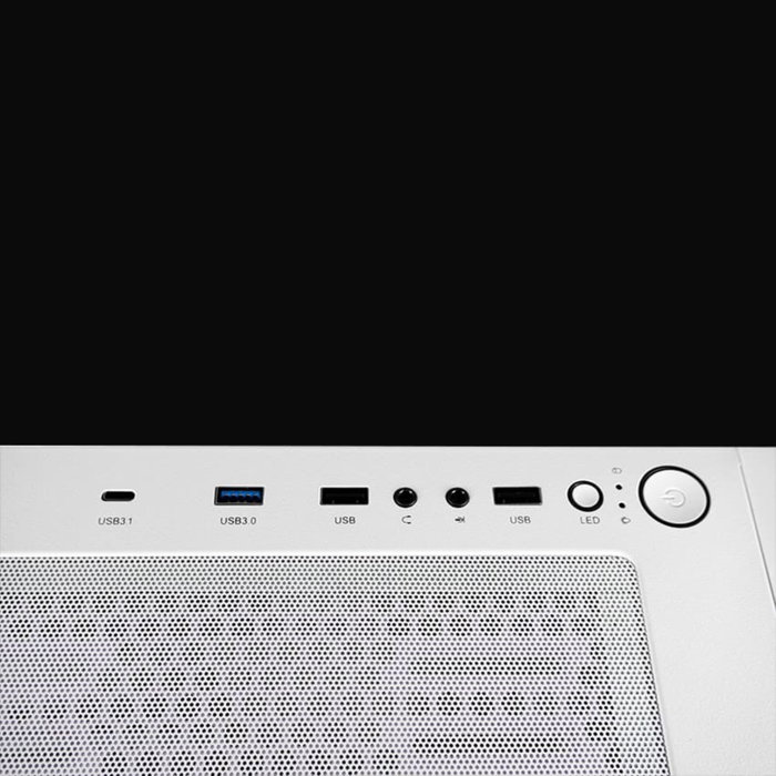 LC-Power LC-802W-ON Gaming 802W White_Wanderer_X Midi-Tower Case, Blanca, ARGB, USB-C, E-ATX