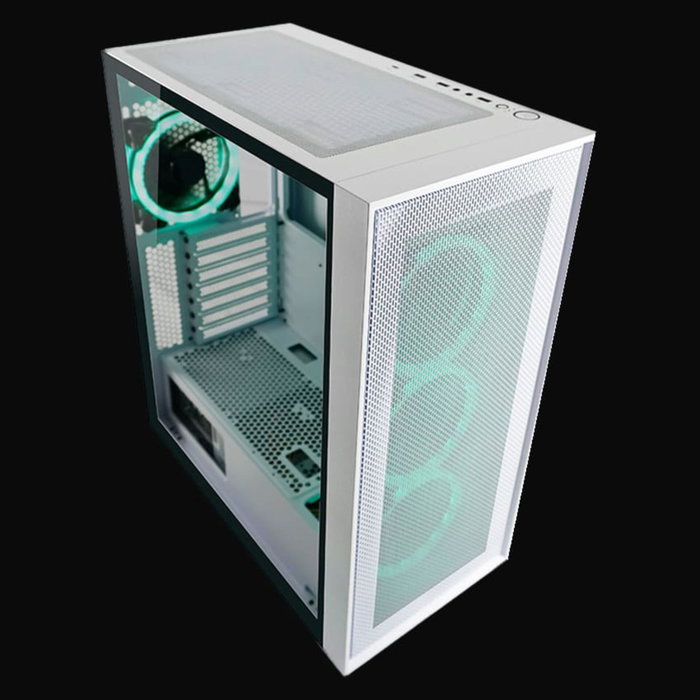 LC-Power LC-802W-ON Gaming 802W White_Wanderer_X Midi-Tower Case, Blanca, ARGB, USB-C, E-ATX