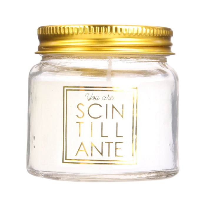 The Candle Factory Mini Tarro Con Vela Aroma Flor Algodón Tarro Cristal Con Tapa Negro Blanco Rojo Azul 13h 70g