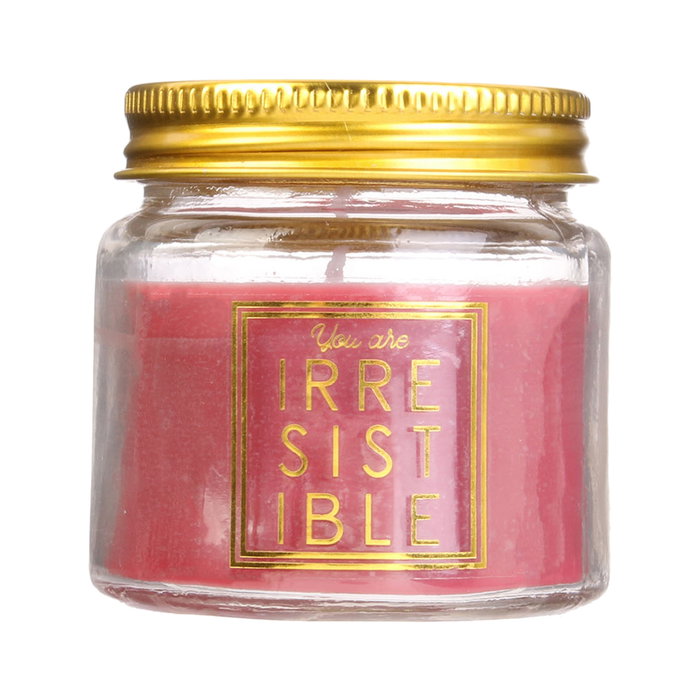 The Candle Factory Mini Tarro Con Vela Aroma Flor Algodón Tarro Cristal Con Tapa Negro Blanco Rojo Azul 13h 70g