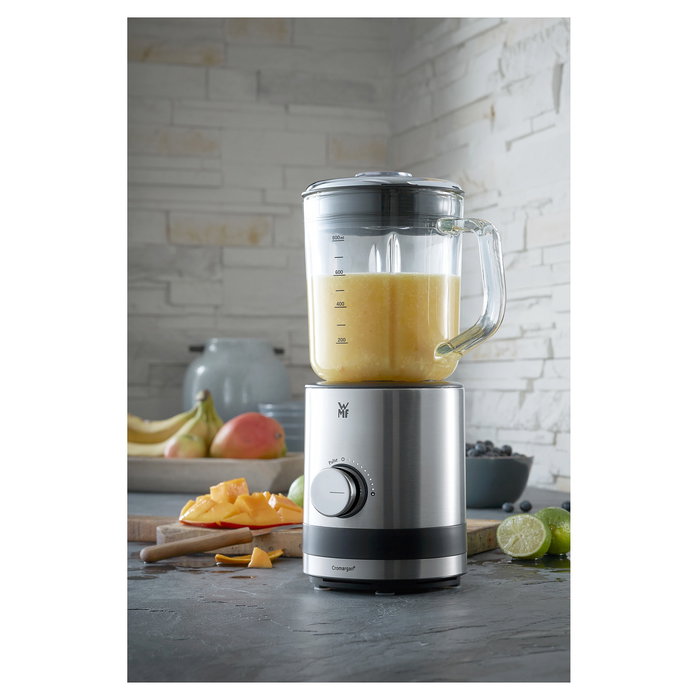 WMF 0416490011 Batidora de Vaso KÜCHENminis Coup, 0.8 L, 400W, Negro, Acero Inoxidable, Transparente