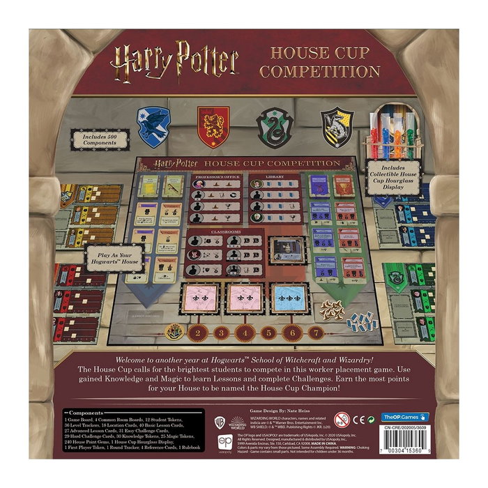 Asmodee Harry Potter House Cup Competition - Juego de Mesa Estratégico basado en Hogwarts para 2-4 Jugadores (11+ años) - Versión en Inglés