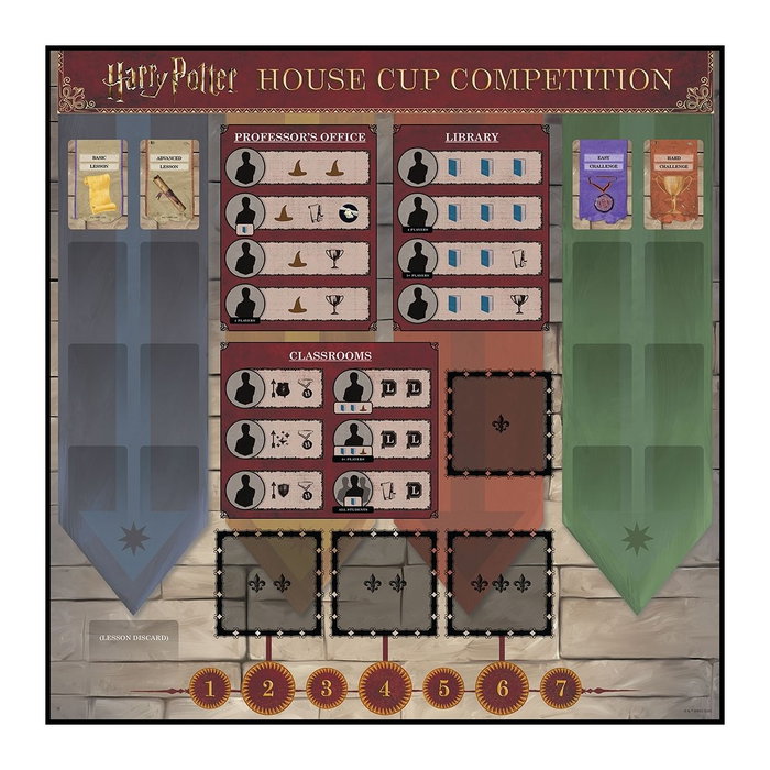 Asmodee Harry Potter House Cup Competition - Juego de Mesa Estratégico basado en Hogwarts para 2-4 Jugadores (11+ años) - Versión en Inglés