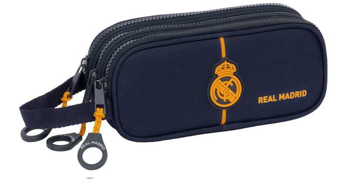 Portatodo Triple Real Madrid C.F. 2nd Kit 24/25 Azul marino 21 x 8.5 x 7 cm