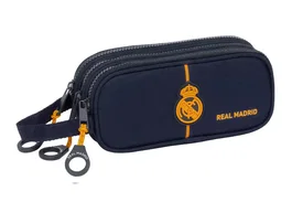 Portatodo Triple Real Madrid C.F. 2nd Kit 24/25 Azul marino 21 x 8.5 x 7 cm