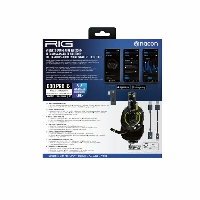 Nacon Auricular Rig 600HS Camo Acid
