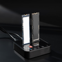 Tooq Docking Station Dual SSD M.2 NVMe/SATA USB-C 3.2 Gen2 TQDS-201B Negro