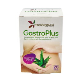 MUNDONATURAL Gastroplus 20Sticks Suplemento Aloe Vera Sistema Digestivo