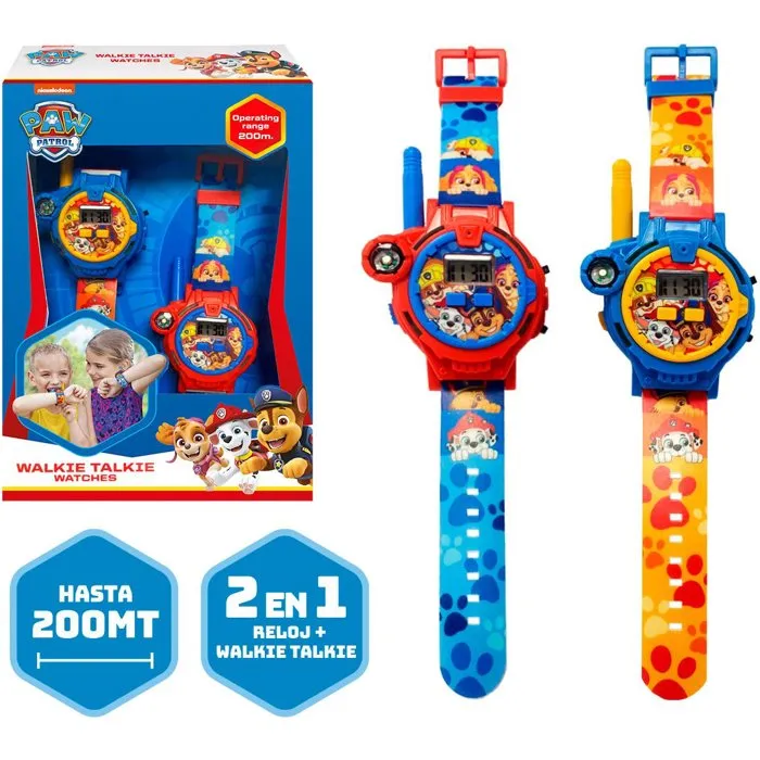 Kids Licensing Walkie-talkie 2 en 1 Patrulla Canina Niños PW19911
