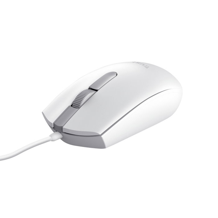 Trust Ratón TM-101W Ambidextro Blanco