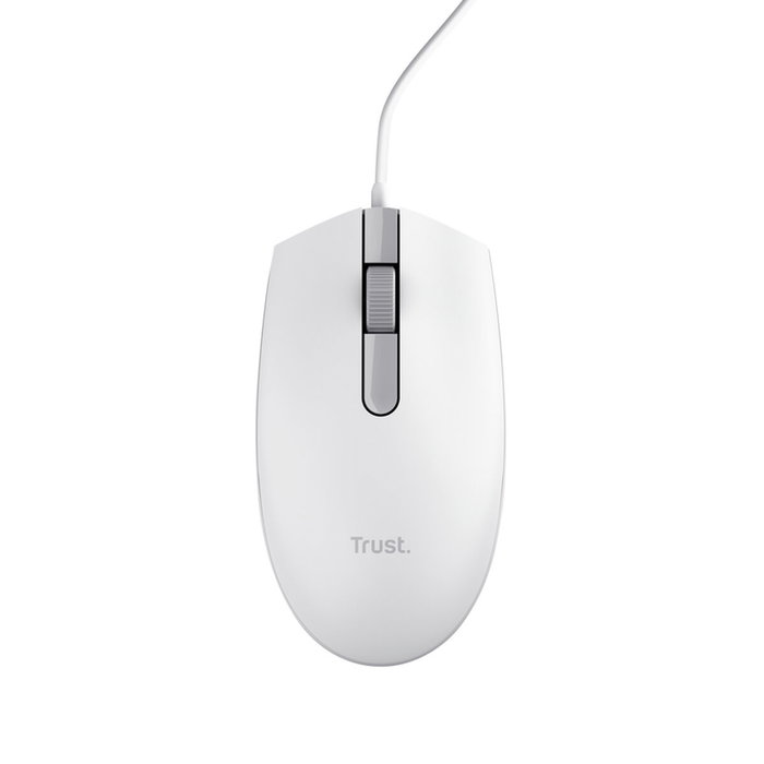 Trust Ratón TM-101W Ambidextro Blanco