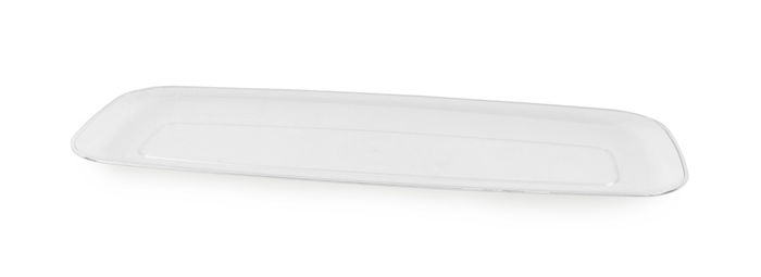 Algon - Bandeja de Presentación Rectangular Transparente, para Charcutería o Aperitivos, 44.5 cm de Largo x 16.6 cm de Ancho (24 Unidades)