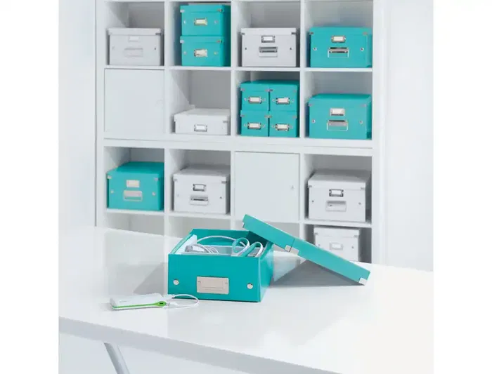 Leitz Caja de almacenamiento Click&Store mediana color turquesa 281x200x369 mm
