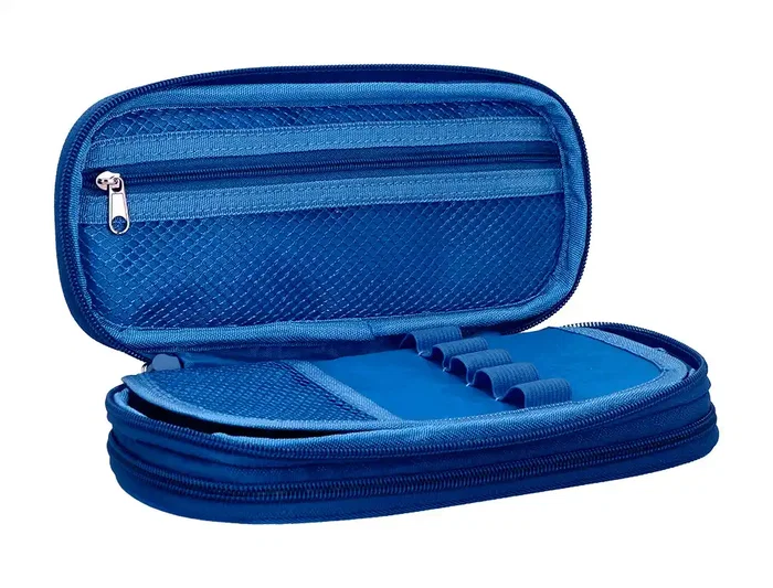 Liderpapel Estuche Portatodo Color Pop con Compartimento Extensible, 2 Cremalleras, Azul, 230x60 mm Liderpapel Estuche Portatodo Color Pop con Compartimento Extensible, 2 Cremalleras, Azul, 230x60 mm