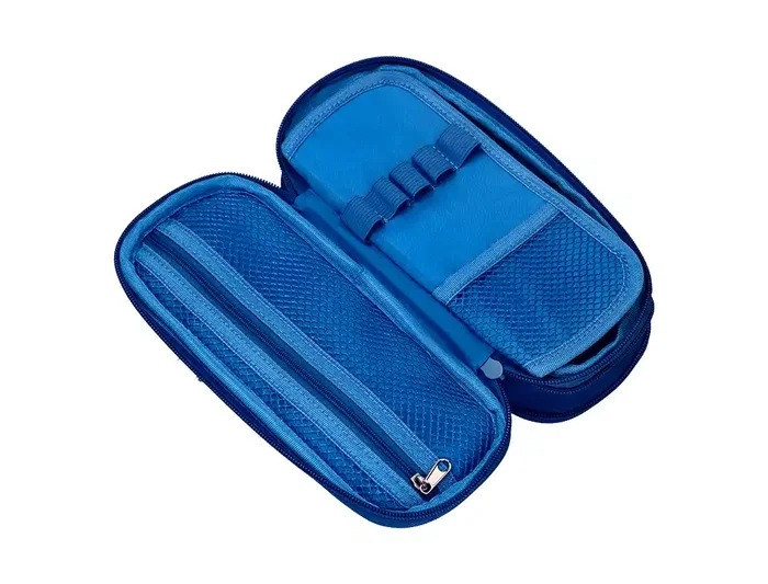 Liderpapel Estuche Portatodo Color Pop con Compartimento Extensible, 2 Cremalleras, Azul, 230x60 mm Liderpapel Estuche Portatodo Color Pop con Compartimento Extensible, 2 Cremalleras, Azul, 230x60 mm