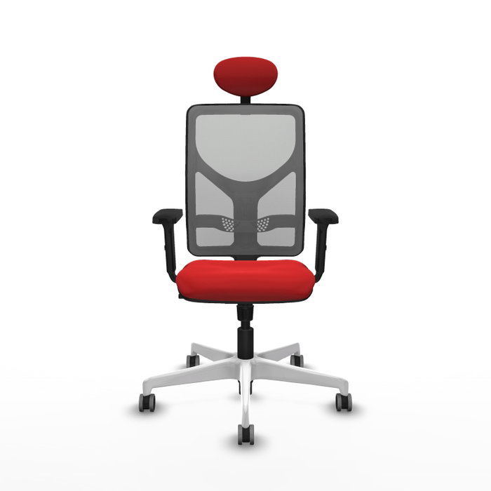 PIQUERAS Y CRESPO Silla de oficina Motilla con mecanismo Sincro, Rojo y Gris PIQUERAS Y CRESPO Silla de oficina Motilla con mecanismo Sincro, Rojo y Gris