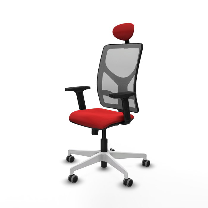 PIQUERAS Y CRESPO Silla de oficina Motilla con mecanismo Sincro, Rojo y Gris PIQUERAS Y CRESPO Silla de oficina Motilla con mecanismo Sincro, Rojo y Gris
