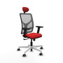 PIQUERAS Y CRESPO Silla de oficina Motilla con mecanismo Sincro, Rojo y Gris