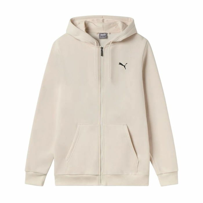 Sudadera con Capucha Hombre Puma Essentials+ Graphic Hoodie Fz Beige