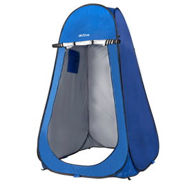 Aktive Tienda ducha cambiador para camping sin suelo 120x120x190 cm azul