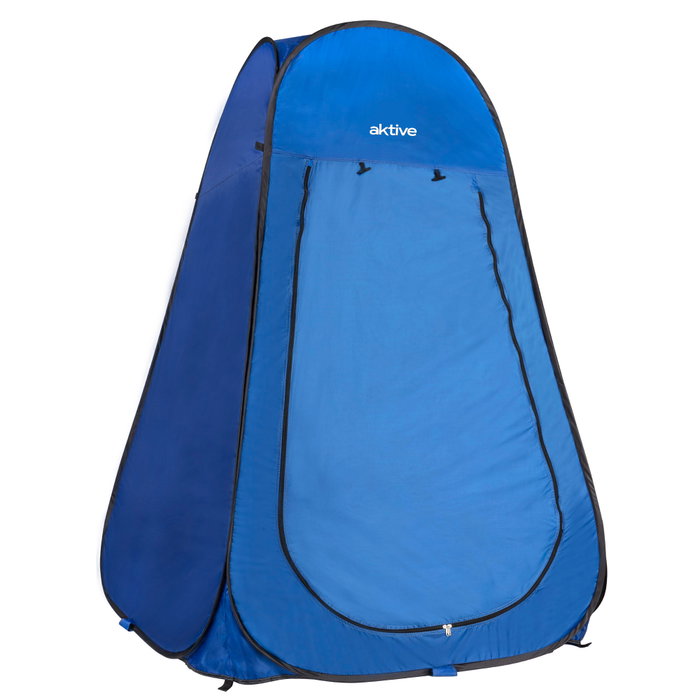 Aktive Tienda ducha cambiador para camping sin suelo 120x120x190 cm azul