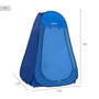Aktive Tienda ducha cambiador para camping sin suelo 120x120x190 cm azul