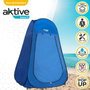 Aktive Tienda ducha cambiador para camping sin suelo 120x120x190 cm azul