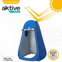 Aktive Tienda ducha cambiador para camping sin suelo 120x120x190 cm azul