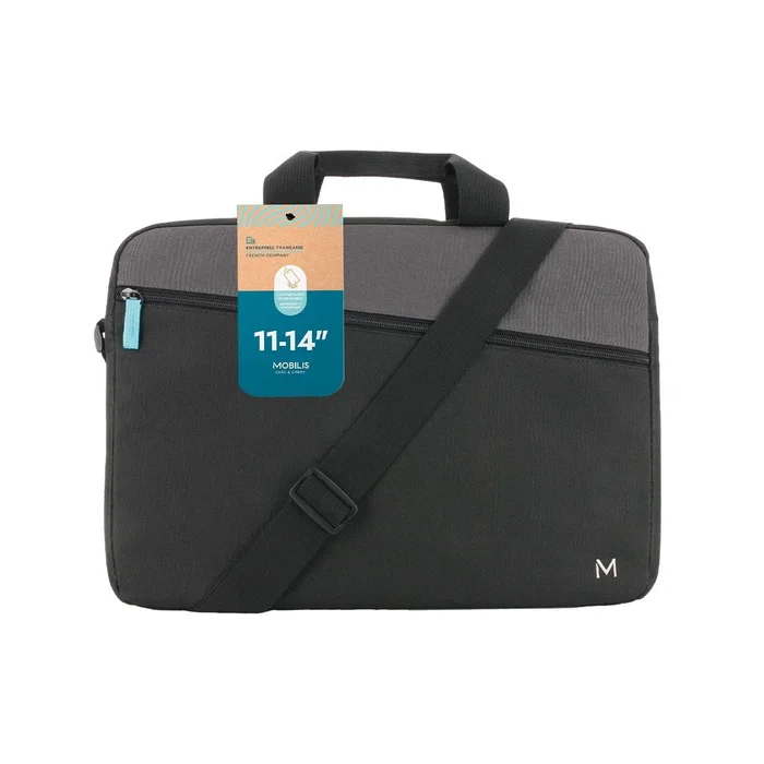 Mobilis The One Essential Maletín Portátil 35.6 cm (14") para Portátil Negro/Gris - Tirante para Hombro - Ligero 250g