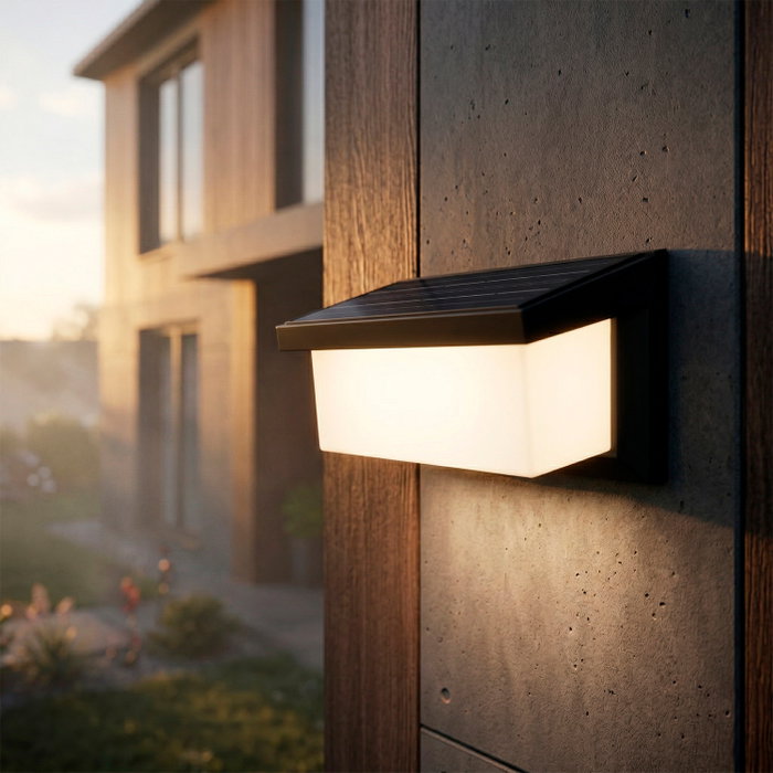 Aplique LED Solar 3.0W sin Cables Batería 3,7V Recargable IP65 Luz Cálida para Exteriores Aplique LED Solar 3.0W sin Cables Batería 3,7V Recargable IP65 Luz Cálida para Exteriores