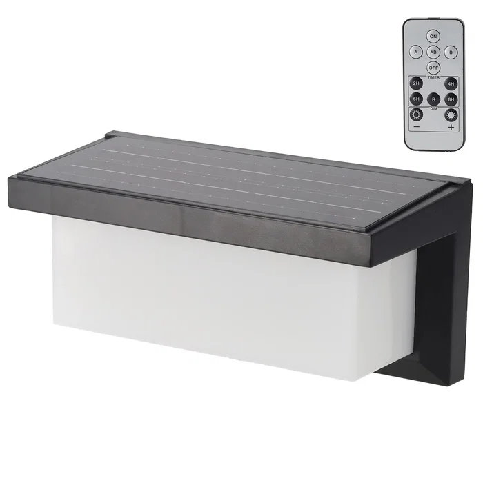 Solar Panel Aplique LED Solar 3.0W con Batería Recargable 3,7V y Protección IP65 para Jardín y Exteriores, Luz Cálida, Instalación sin Cableado y Ahorro Energético