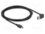 DeLOCK Cable USB 2.0 de 2 m con conector angulado EASY-USB (USB-A a Mini-B) en negro