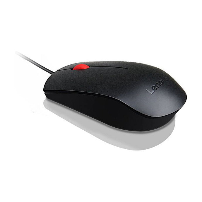 Lenovo Essential Ratón Óptico USB Ambidiestro Negro
