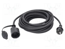 AS SCHWABE Prolongador de Alimentación H07RN-F 3G1,5mm2 25m Negro
